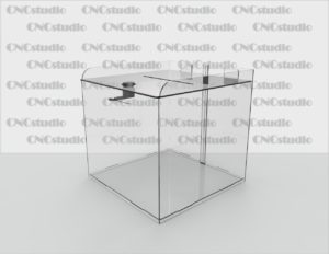 Box-1 Ящик для пожертвования акрил 2 мм. Габариты 200х200х200